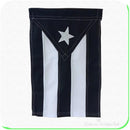 Bandera de Puerto Rico en tela - Negra