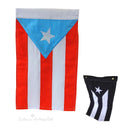 Bandera de Puerto Rico en tela - Negra