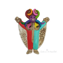 Vejigante en Cerámica Pintado a Mano Para Pared