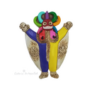 Vejigante en Cerámica Pintado a Mano Para Pared