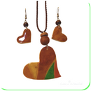 Set collar en higüera diseño Corazón