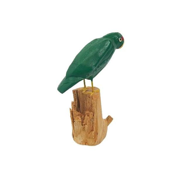 Cotorra Puertorriqueña tallada en madera