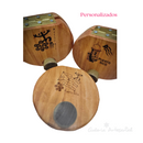 Tostoneras en madera con diseño de plátanos