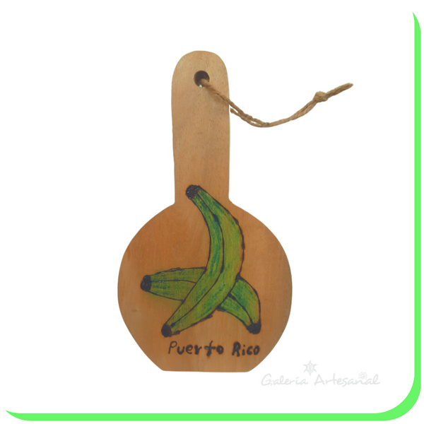 Tostoneras en madera con diseño de plátanos