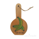 Tostoneras en madera con diseño de plátanos