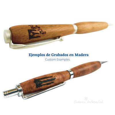Bolígrafos-en-Madera-Artesanales,-hechos-en-Puerto-Rico-galeria-artesanal-puerto-rico-pr