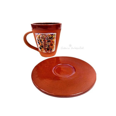 Taza en cerámica con platillo