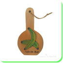 Tostoneras en madera con diseño de plátanos