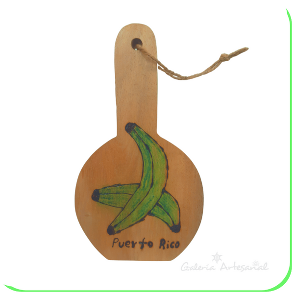 Tostoneras en madera con diseño de plátanos